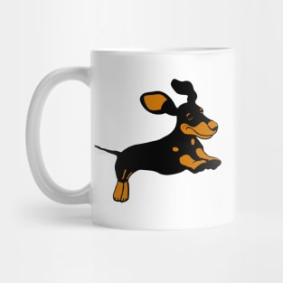 Dachshund running and leaping Mug